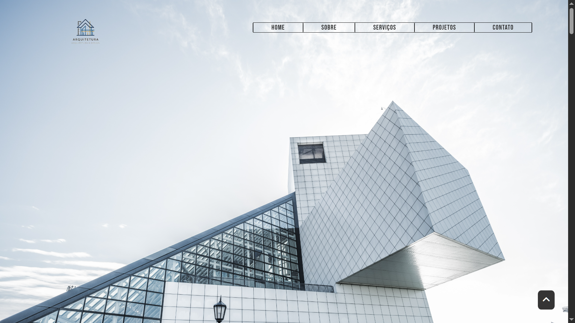 Imagem do protótipo de um site de arquitetura